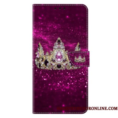 Folio-hoesje Samsung Galaxy S26 Plus Paarse Diamanten Kroon