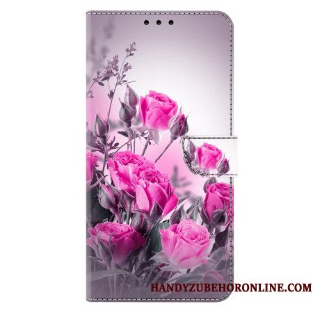 Folio-hoesje Samsung Galaxy S26 Plus Telefoonhoesje Paarse Bloemen