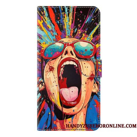 Folio-hoesje Samsung Galaxy S26 Plus Telefoonhoesje Schreeuwende Graffiti