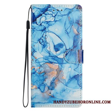 Folio-hoesje Samsung Galaxy S26 Ultra Blauw Marmer