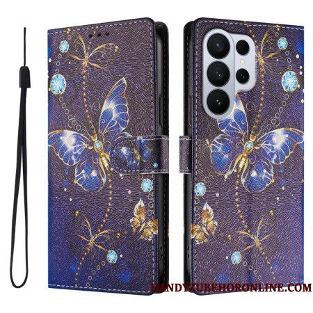 Folio-hoesje Samsung Galaxy S26 Ultra Telefoonhoesje Kostbare Vlinders