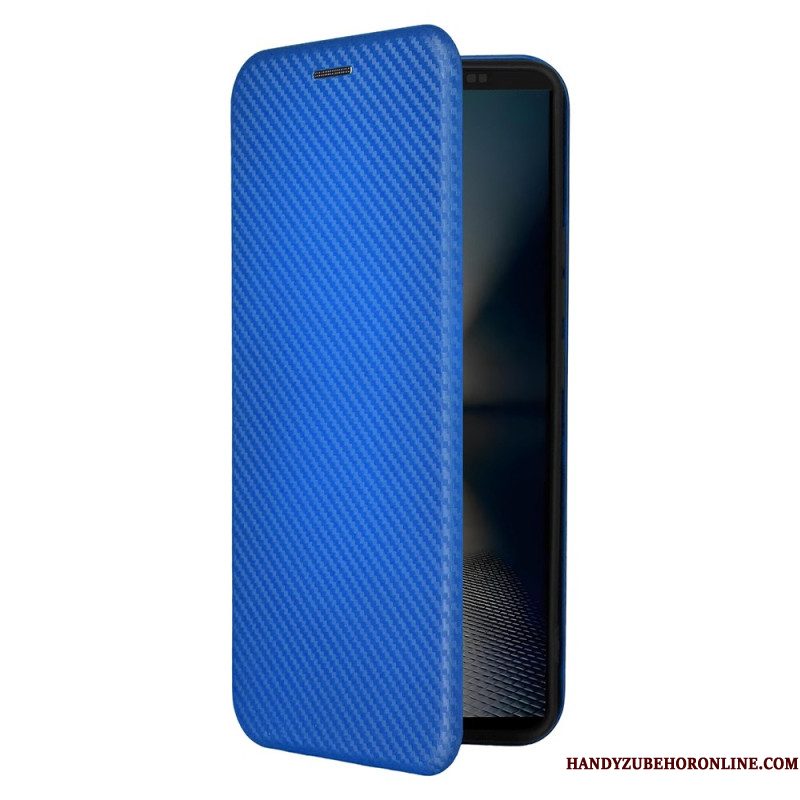 Folio-hoesje Sony Xperia 1 Vii Koolstofvezel