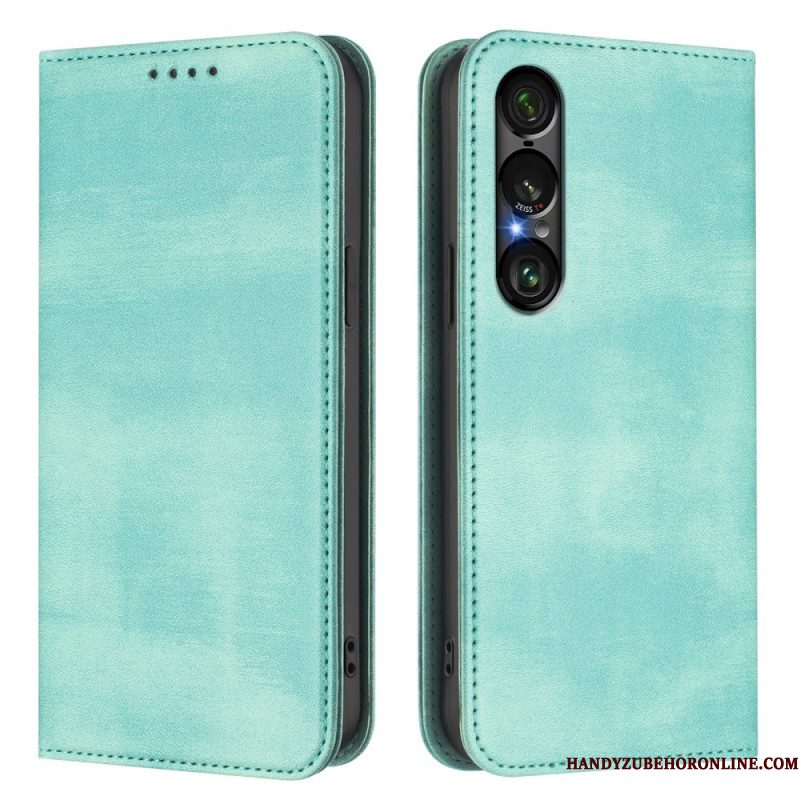 Folio-hoesje Sony Xperia 1 Vii Rfid-bescherming Retro Design