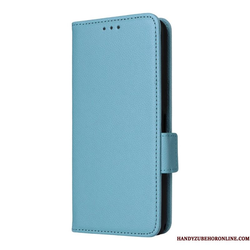 Folio-hoesje Sony Xperia 1 Vii Telefoonhoesje Lychee-textuur Met Riem