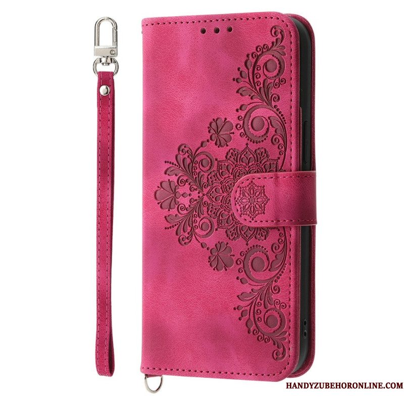 Folio-hoesje Sony Xperia 1 Vii Telefoonhoesje Suède Kanteffect