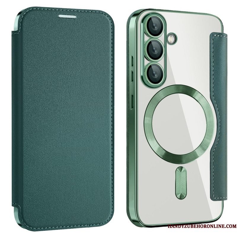 Folio-hoesje Voor Samsung Galaxy S25 5g Leer-effect Compatibel Met Magsafe En Rfid-blokkering