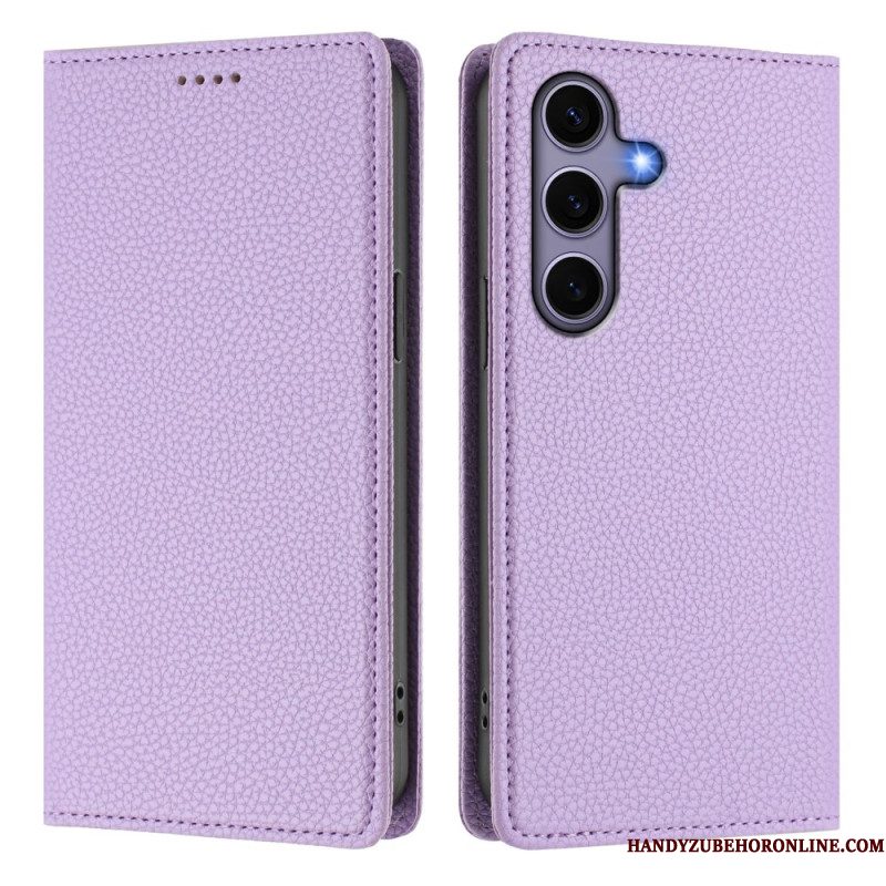 Folio-hoesje Voor Samsung Galaxy S25 5g Rfid-blokkering Met Lychee-textuur