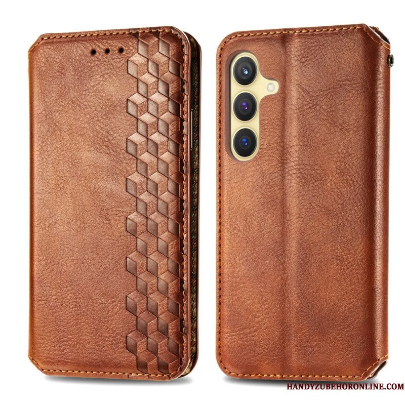 Folio-hoesje Voor Samsung Galaxy S25 5g Suède-effect