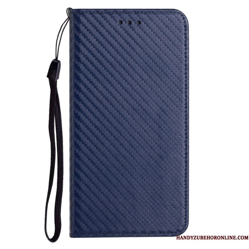 Folio-hoesje Voor Xiaomi Redmi Note 14 Pro 5g Koolstofvezel Met Riem