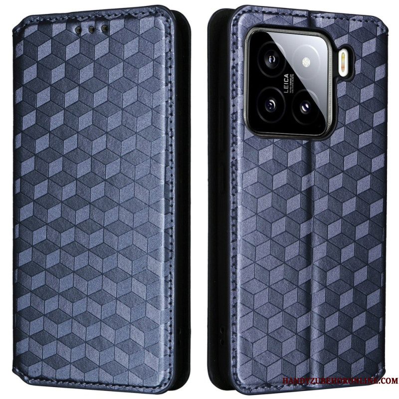 Folio-hoesje Xiaomi 15 Portemonnee Met 3d-diamanten
