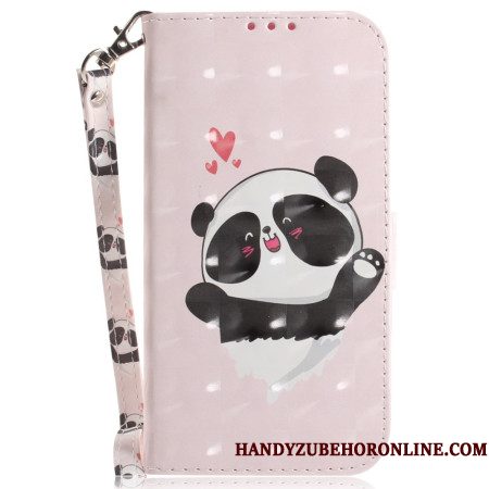 Folio-hoesje Xiaomi 15 Telefoonhoesje Panda Love Sleutelkoord