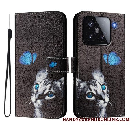 Folio-hoesje Xiaomi 15 Telefoonhoesje Vlinder En Kat