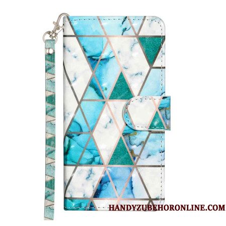 Folio-hoesje Xiaomi 15t Pro Groen Marmer Met Bandje