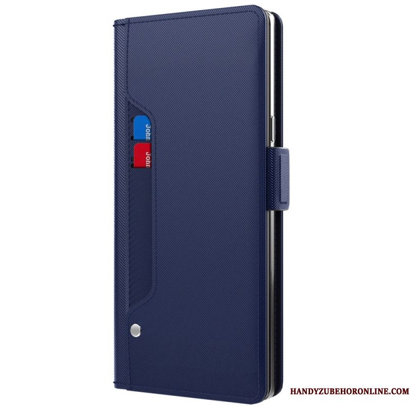 Folio-hoesje Xiaomi 15t Pro Spiegel En Verwijderbare Kaarthouder