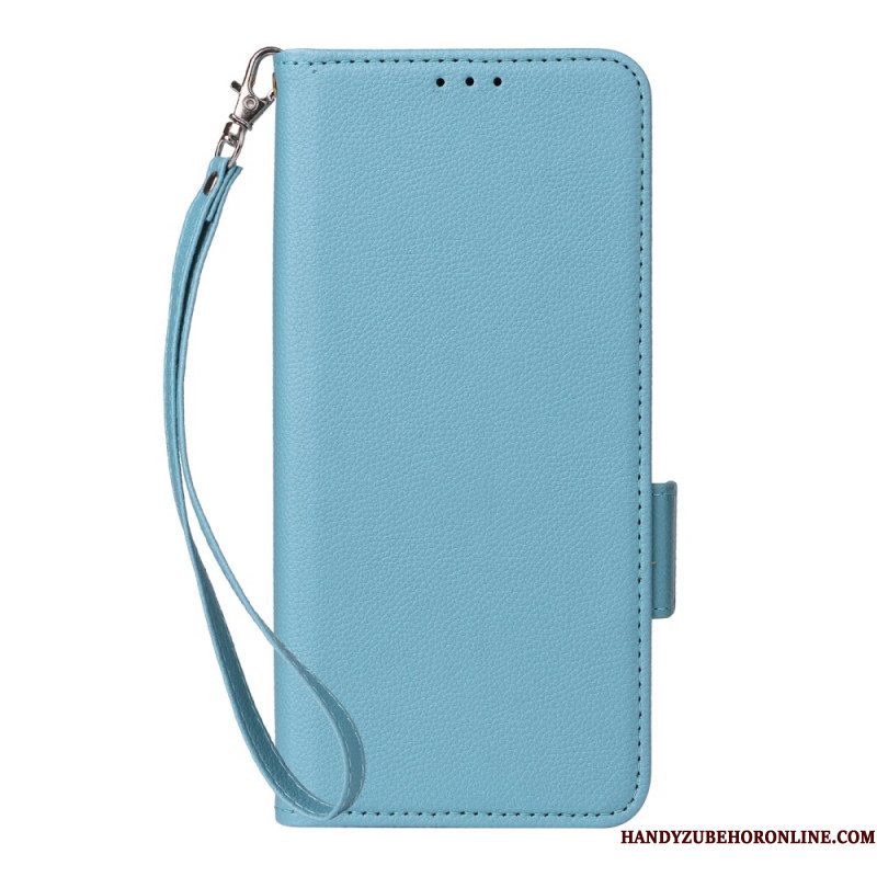Folio-hoesje Xiaomi 15t Pro Telefoonhoesje Kunstleer Met Koord