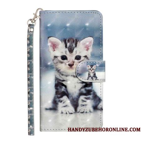 Folio-hoesje Xiaomi 15t Pro Telefoonhoesje Lanyard Kitten