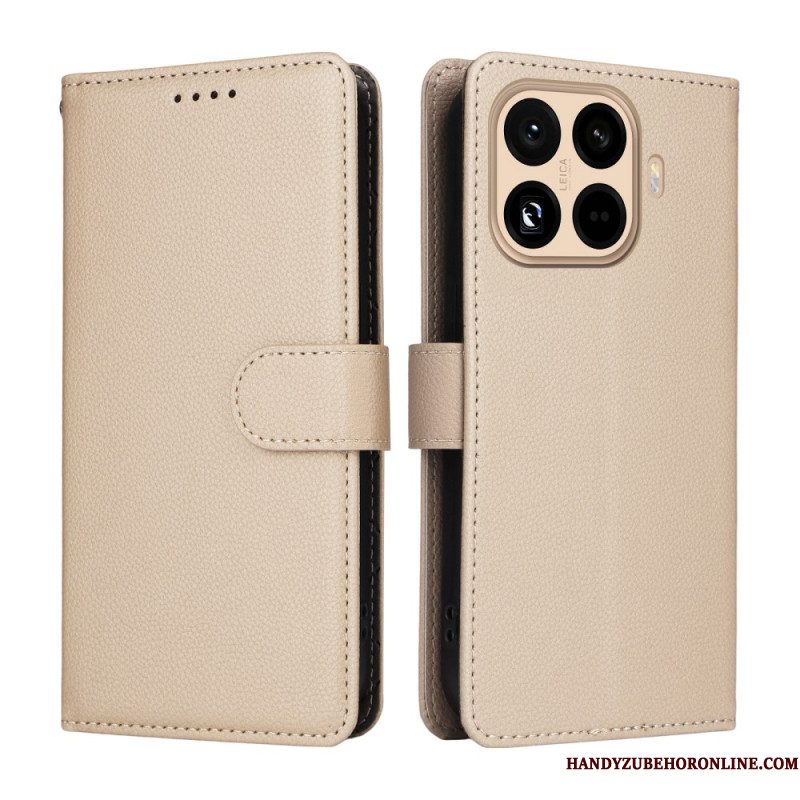 Folio-hoesje Xiaomi 15t Pro Telefoonhoesje Rfid-portemonnee Met Leerlook