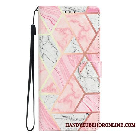 Folio-hoesje Xiaomi 15t Telefoonhoesje Roze Marmer