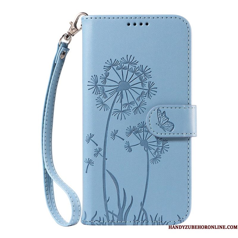 Folio-hoesje Xiaomi 17 Telefoonhoesje Bandje Met Paardenbloemdesign