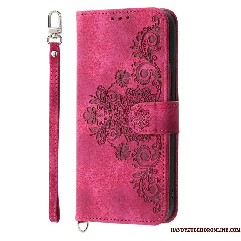 Folio-hoesje Xiaomi 17 Telefoonhoesje Kanten Suède-effect