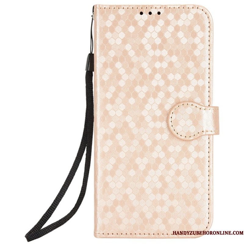 Folio-hoesje Xiaomi Redmi Note 14 5g Glanzende Spikes Met Koord