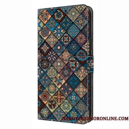 Folio-hoesje Xiaomi Redmi Note 14 Pro 4g Blauw Bloemenpatroon