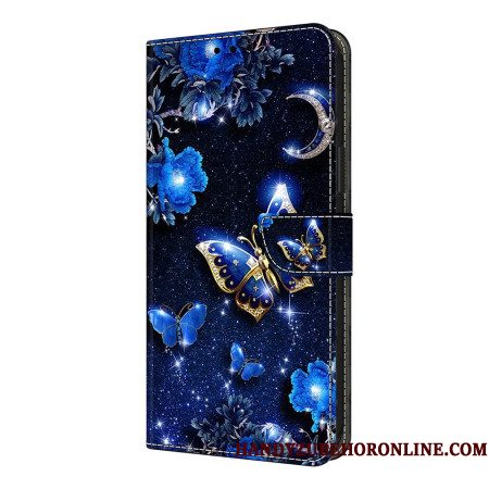 Folio-hoesje Xiaomi Redmi Note 14 Pro 4g Glanzende Vlinders