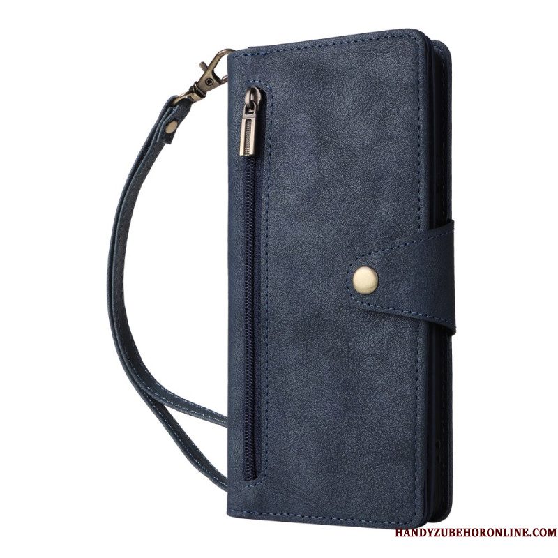 Folio-hoesje Xiaomi Redmi Note 14 Pro 4g Telefoonhoesje Portemonnee Met Rits En Riem