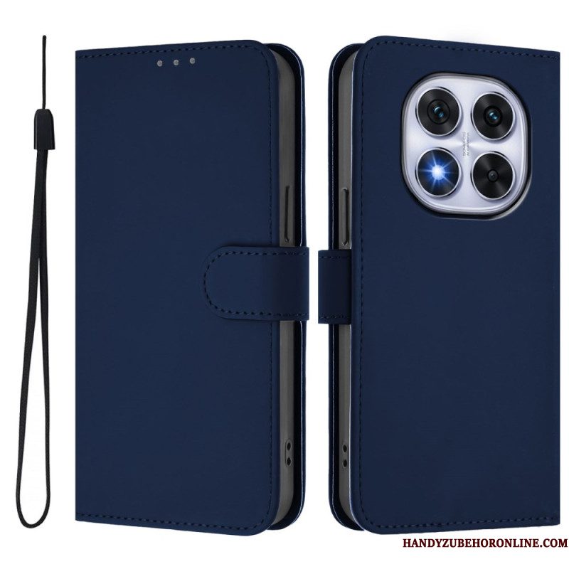 Folio-hoesje Xiaomi Redmi Note 14 Pro 5g Telefoonhoesje Effen Leerstijl