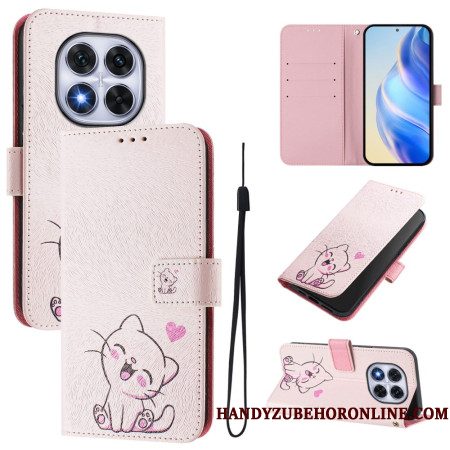 Folio-hoesje Xiaomi Redmi Note 14 Pro Plus 5g Telefoonhoesje Schattig Kattenpatroon