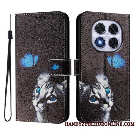 Folio-hoesje Xiaomi Redmi Note 14 Pro Plus 5g Telefoonhoesje Vlinder- En Kattenpatroon