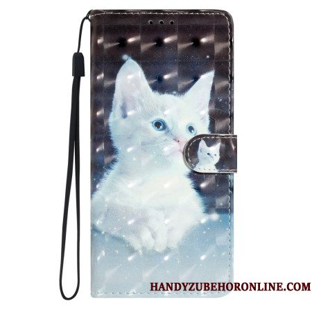 Folio-hoesje Xiaomi Redmi Note 14 Pro Plus 5g Witte Kat 3d