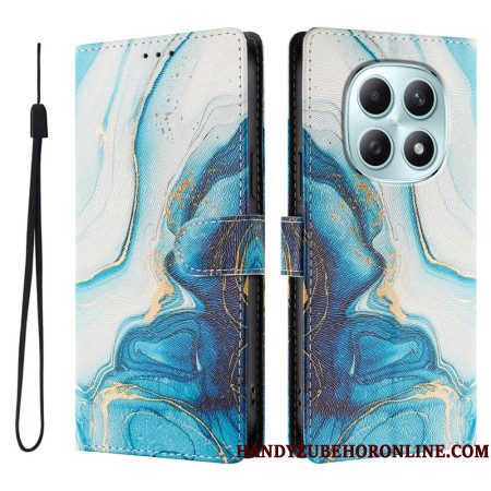 Folio-hoesje Xiaomi Redmi Note 15 5g Telefoonhoesje Blauw Marmer