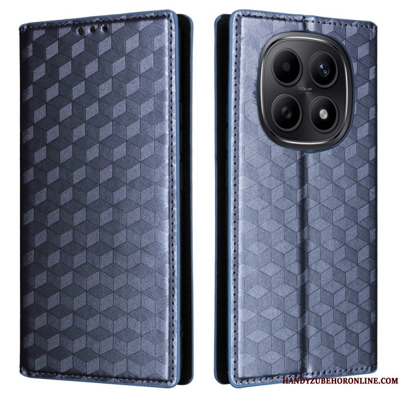Folio-hoesje Xiaomi Redmi Note 15 5g Telefoonhoesje Gegraveerd Diamantpatroon