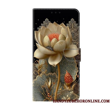 Folio-hoesje Xiaomi Redmi Note 15 5g Telefoonhoesje Gouden Lotus
