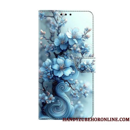 Folio-hoesje Xiaomi Redmi Note 15 5g Telefoonhoesje Ijsblauwe Bloem