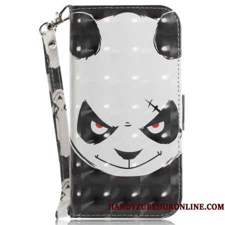 Folio-hoesje Xiaomi Redmi Note 15 Pro 5g Boze Panda Met Bandjes