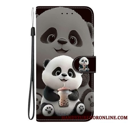 Folio-hoesje Xiaomi Redmi Note 15 Pro Plus 5g Telefoonhoesje Melkthee Panda