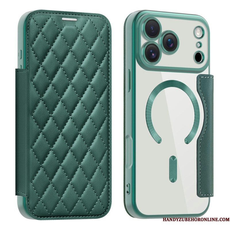 Folio-hoesje iPhone 17 Pro Max Magsafe-compatibel Gewatteerd Bescherming Hoesje