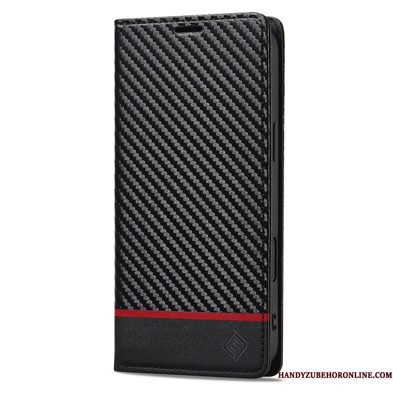 Folio-hoesje iPhone 17 Telefoonhoesje Koolstofvezel Lc.imeeke