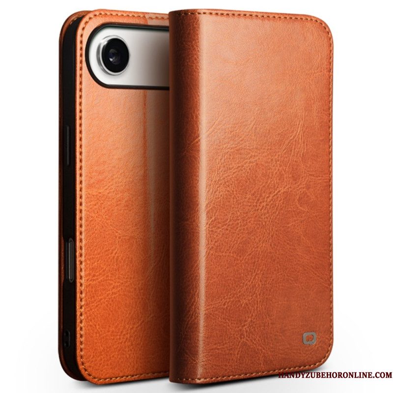 Folio-hoesje iPhone Air Echt Leer Qialino Bescherming Hoesje