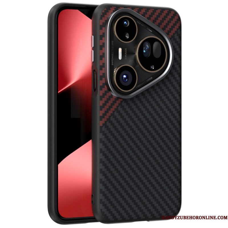 Hoesje Huawei Pura 80 Ultra Magsafe Koolstofvezel Abeel Bescherming Hoesje