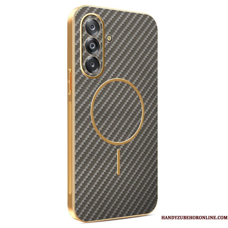Hoesje Samsung Galaxy A17 4g / 5g Magnetische Koolstofvezeltextuur Bescherming Hoesje