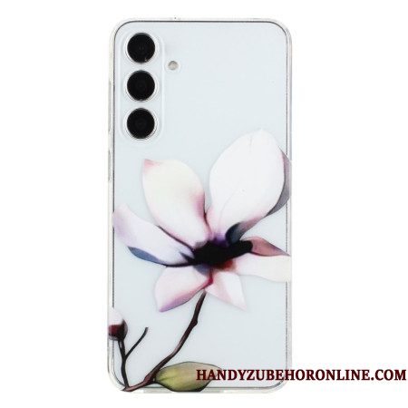 Hoesje Samsung Galaxy A17 4g / 5g Witte Bloem Bescherming Hoesje