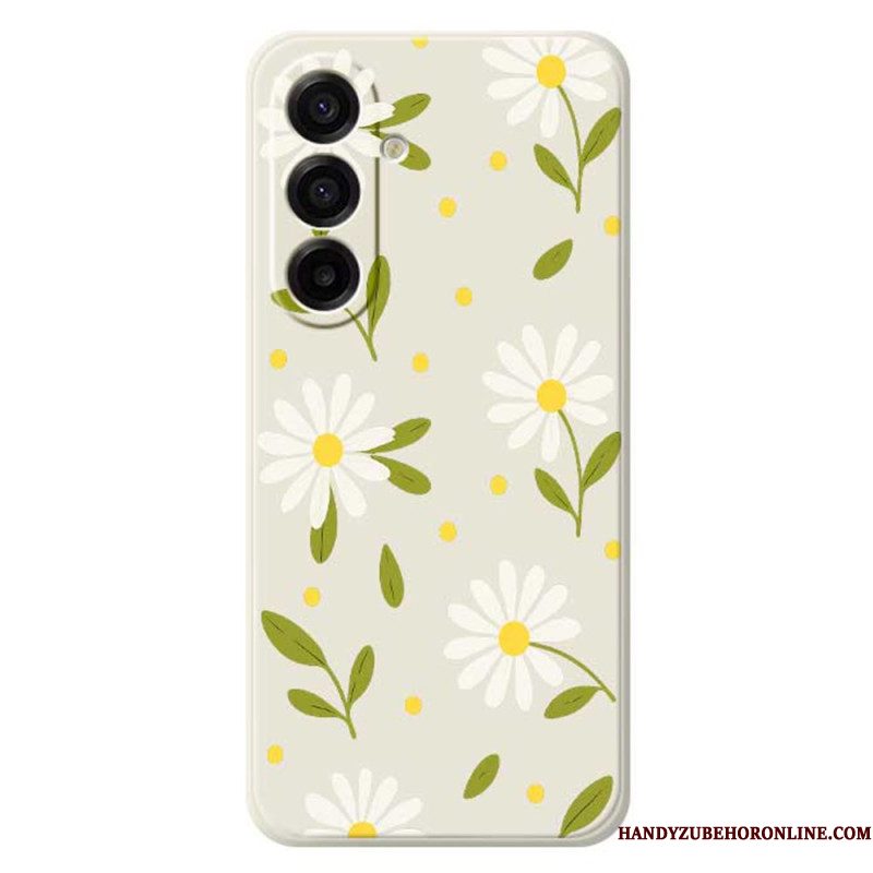 Hoesje Samsung Galaxy A17 4g / 5g Witte Bloemen