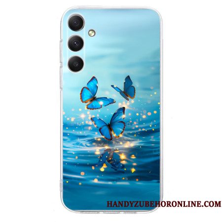 Hoesje Samsung Galaxy S25 Fe Blauwe Vlinders