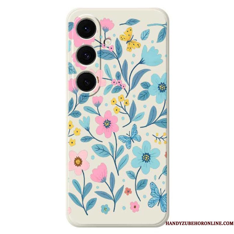 Hoesje Samsung Galaxy S25 Fe Siliconen Met Bloemenprint Bescherming Hoesje