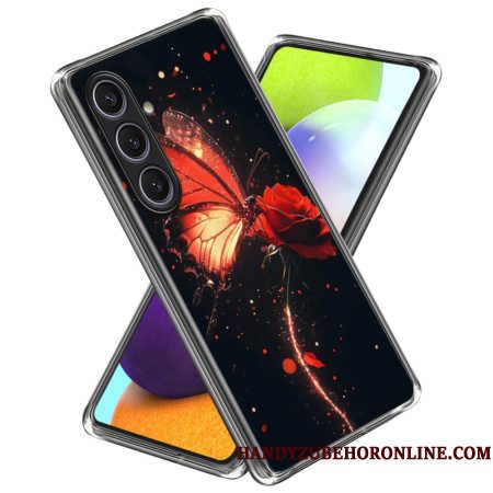 Hoesje Samsung Galaxy S25 Plus 5g Rood Vlinder