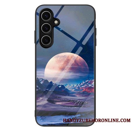 Hoesje Samsung Galaxy S25 Plus 5g Witte Planeet Van Gehard Glas