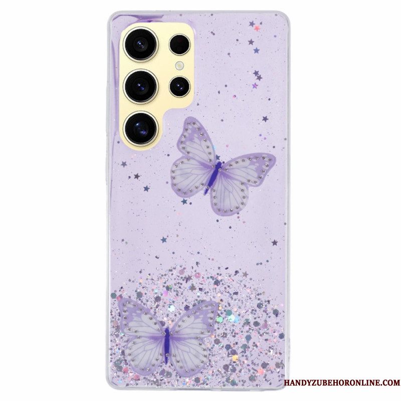 Hoesje Samsung Galaxy S25 Ultra 5g Glittervlinders